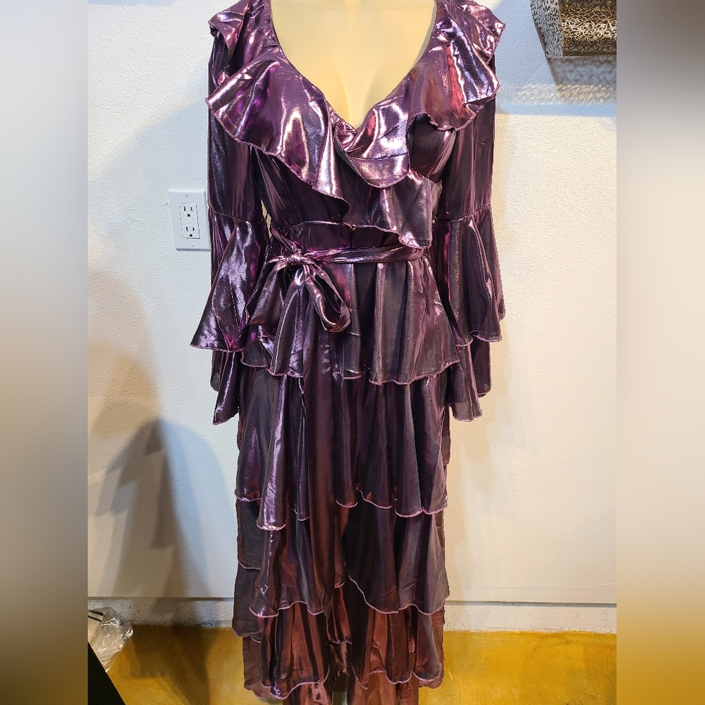 Metallic pink dress